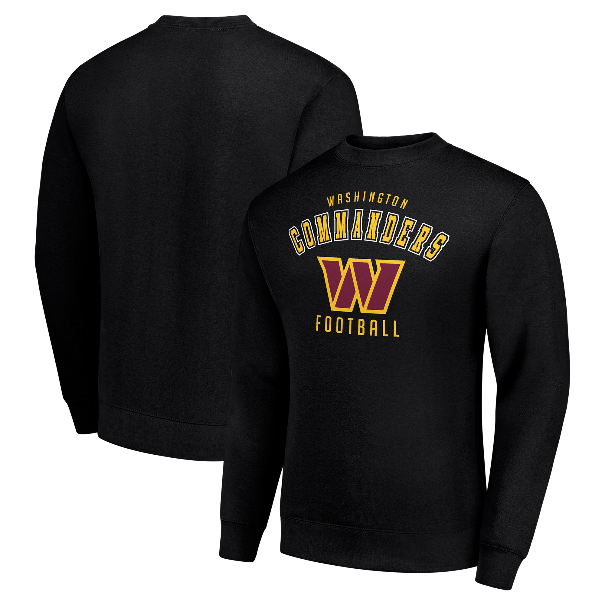 Men's Starter Black Washington Commanders Team Logo Pullover Sweatshirt