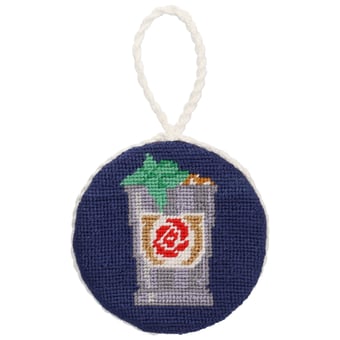 Smathers & Branson Kentucky Derby Mint Julep Needlepoint Ornament