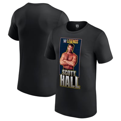 Men's Black Scott Hall WWE Legends T-Shirt