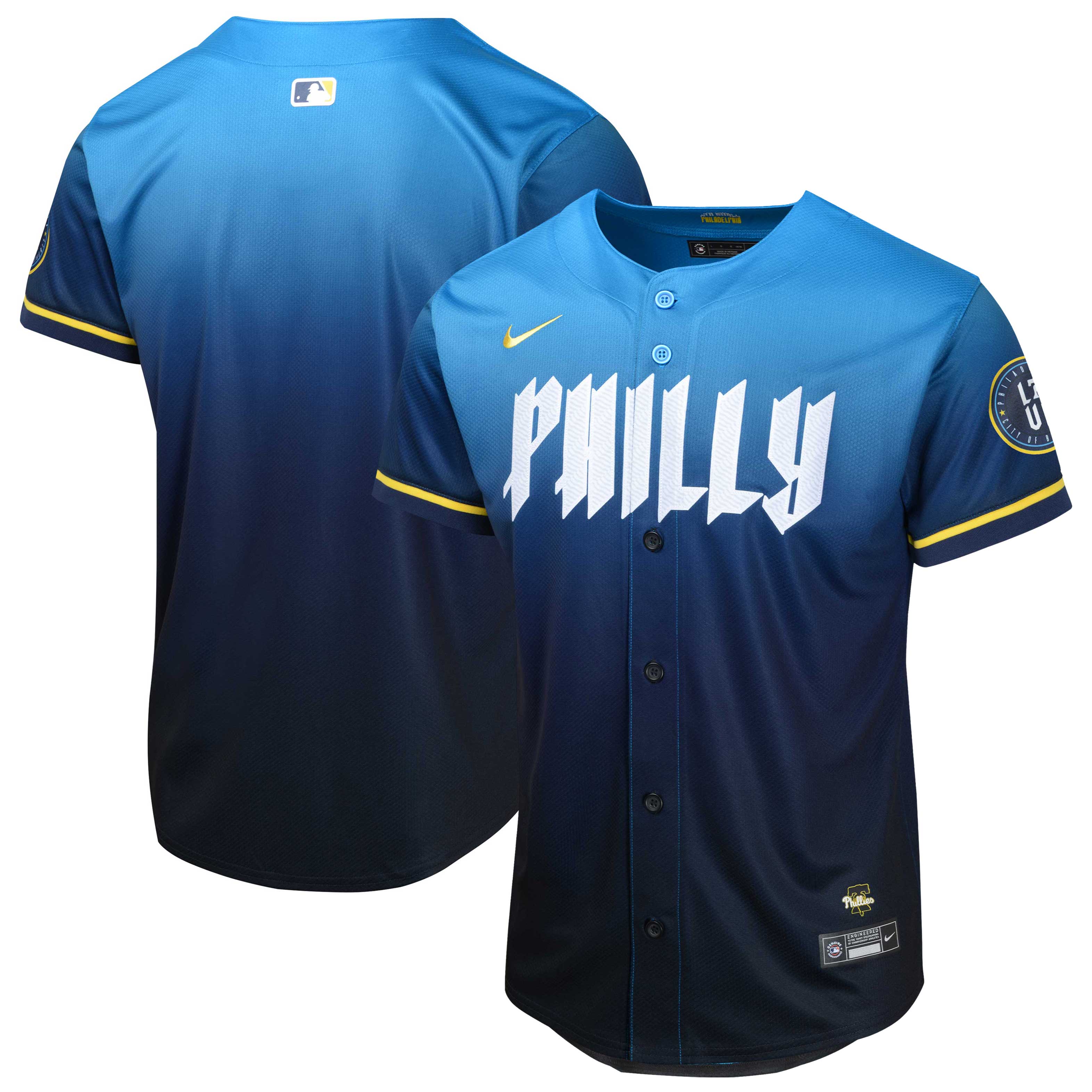 Youth Nike Blue Philadelphia Phillies 2024 City Connect Limited Jersey Youth Nike Blue Philadelphia Phillies 2024 City Connect Limited Jersey