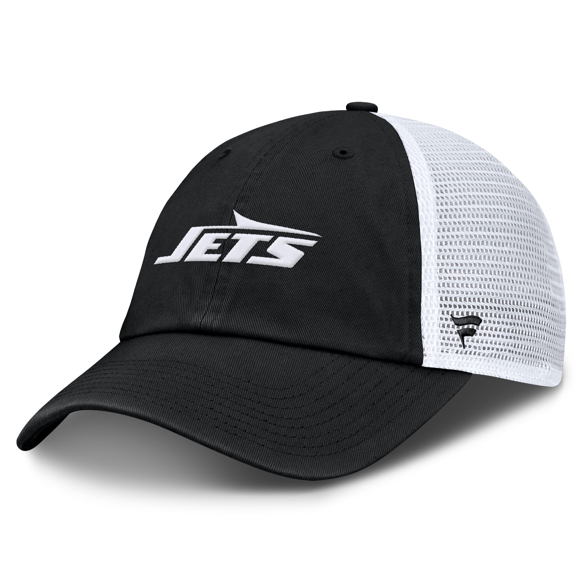 Men's Fanatics Black/White New York Jets Trucker Adjustable Hat