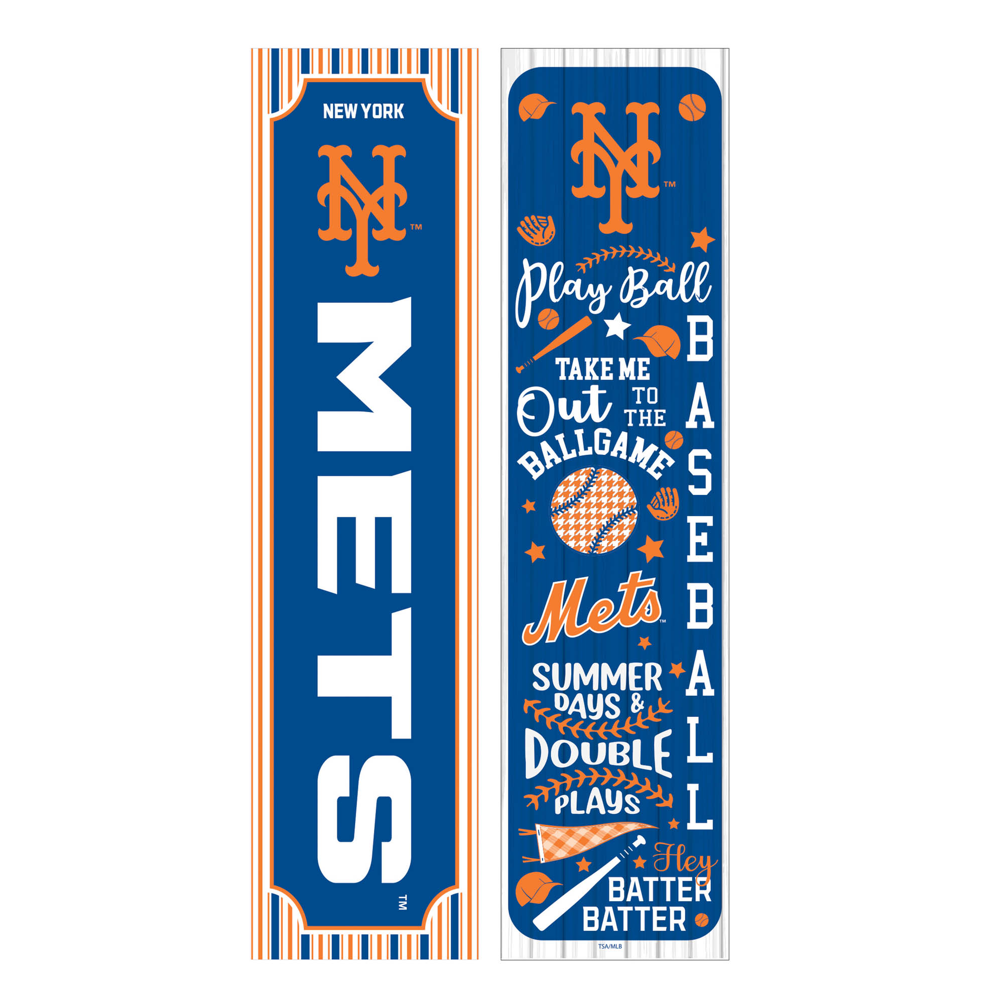 New York Mets 47" Double-Sided Spring Seasonal Porch Leaner Sign