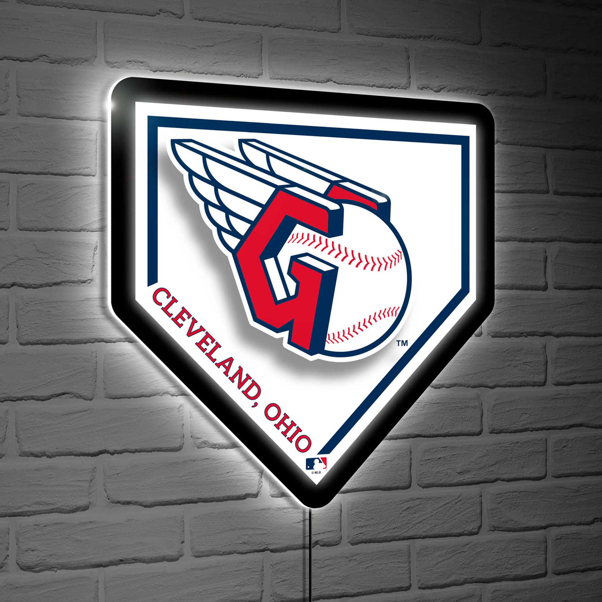 Cleveland Guardians LED Wall Home Plate