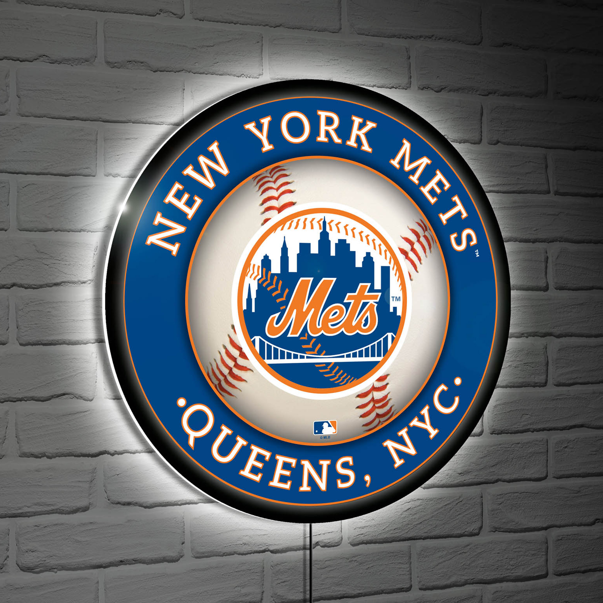 New York Mets LED XL Round Wall Décor