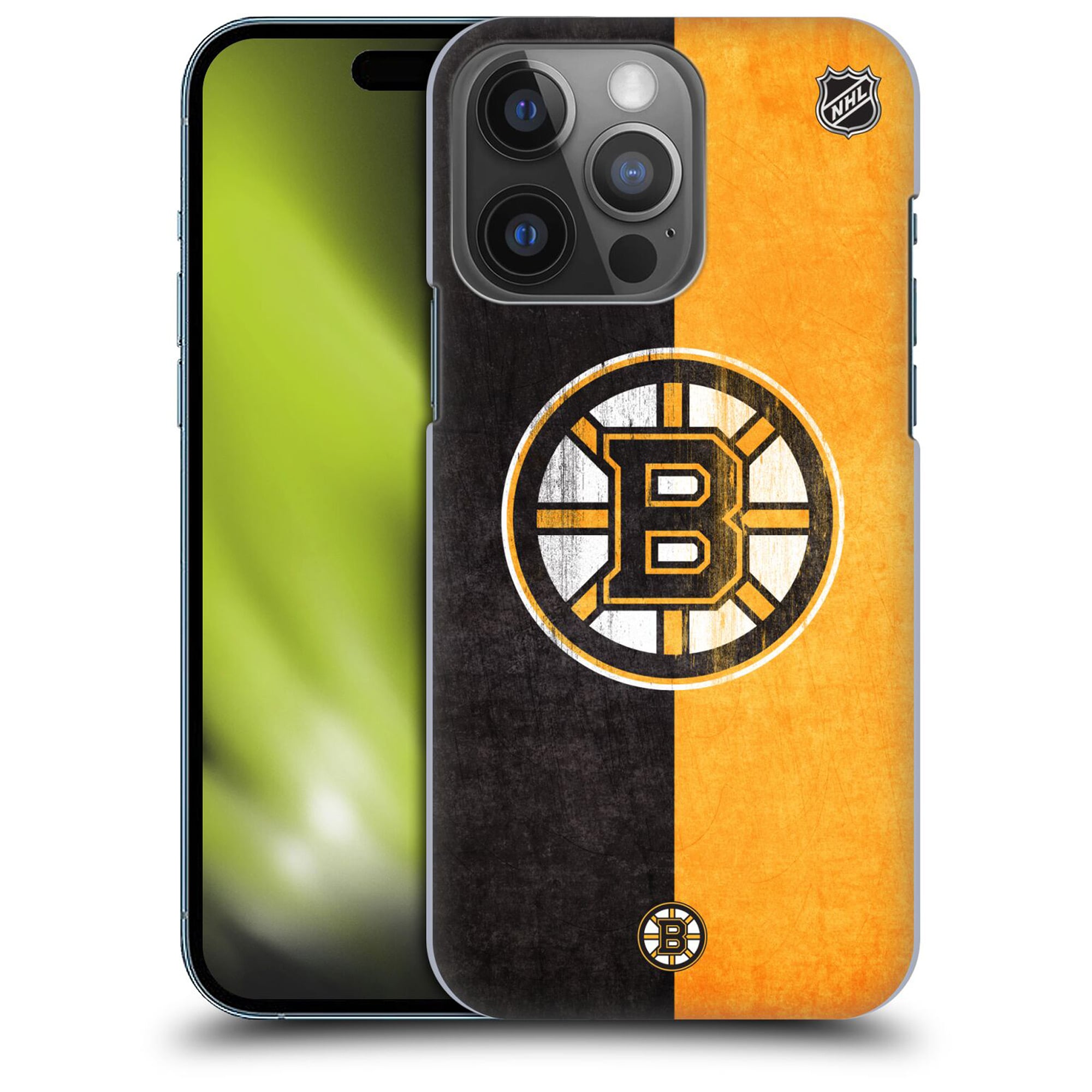 Boston Bruins NHL Half Distressed Graphic Phone Case - iPhone