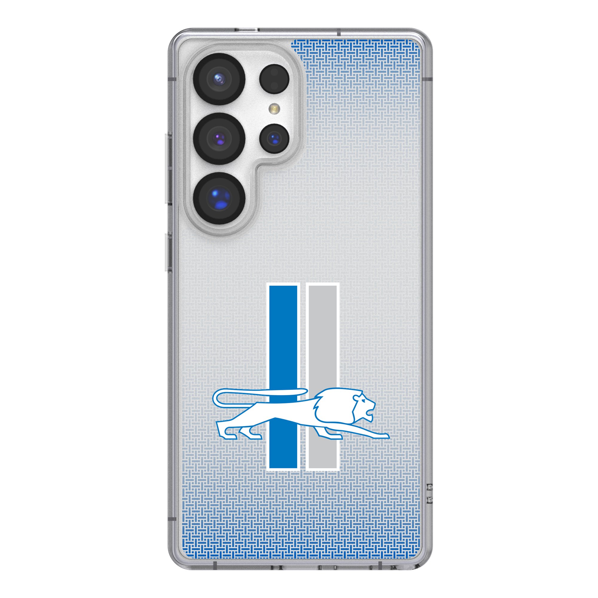 Detroit Lions Linen Logo Galaxy Clear Case