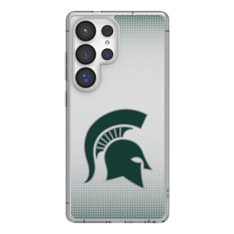 Michigan State Spartans Linen Logo Galaxy Clear Case