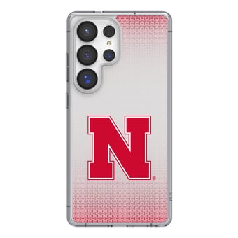 Nebraska Huskers Linen Logo Galaxy Clear Case
