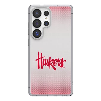 Nebraska Huskers Linen Logo Galaxy Clear Case