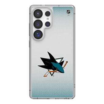 San Jose Sharks Linen Logo Galaxy Clear Case