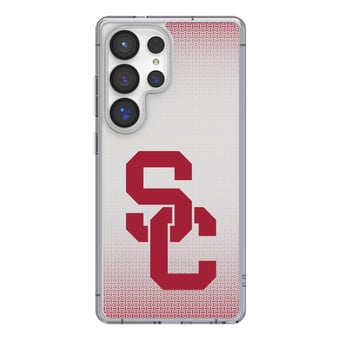 USC Trojans Linen Logo Galaxy Clear Case
