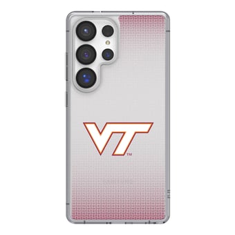 Virginia Tech Hokies Linen Logo Galaxy Clear Case