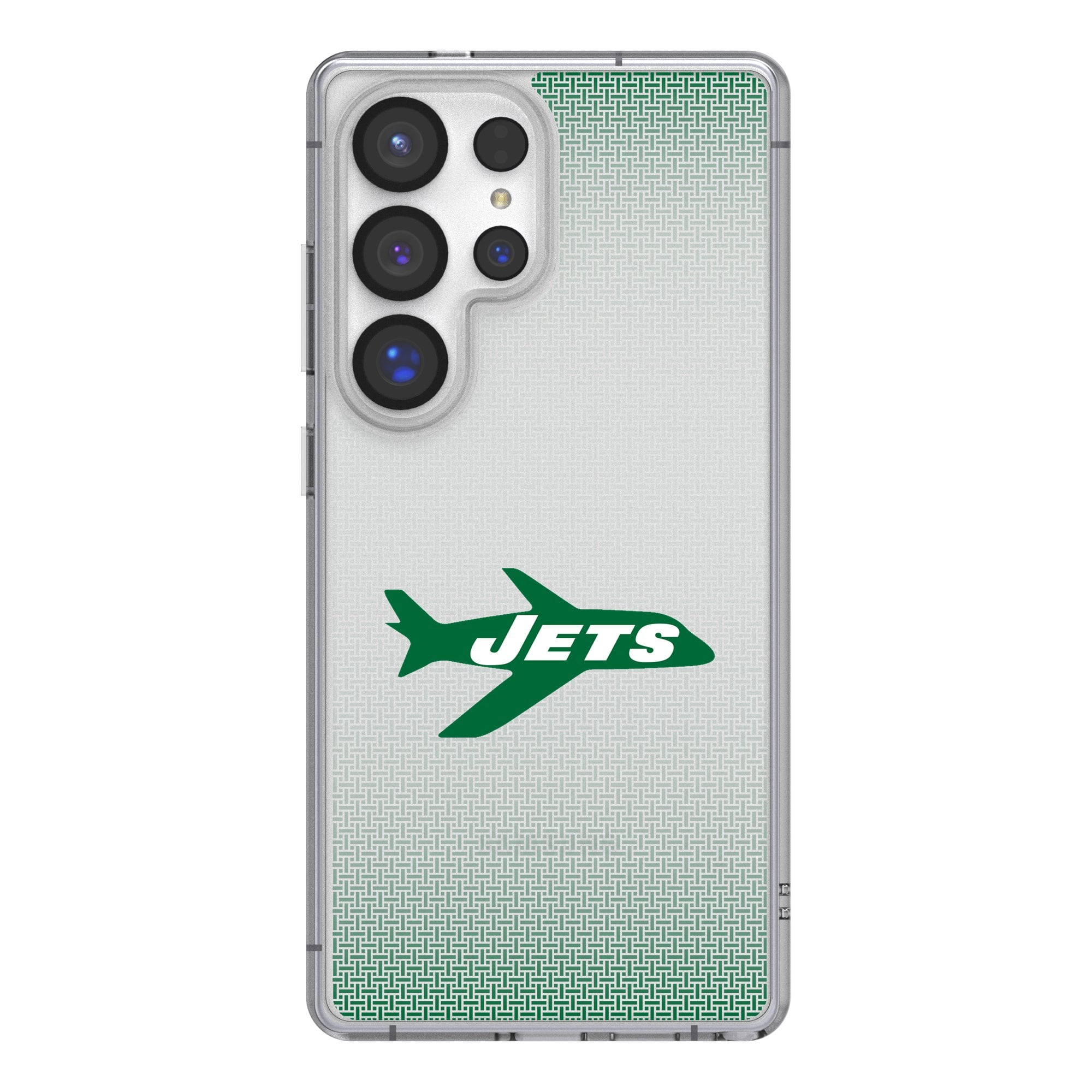 New York Jets Linen Logo Galaxy Clear Case