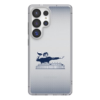 New York Giants Linen Logo Galaxy Clear Case