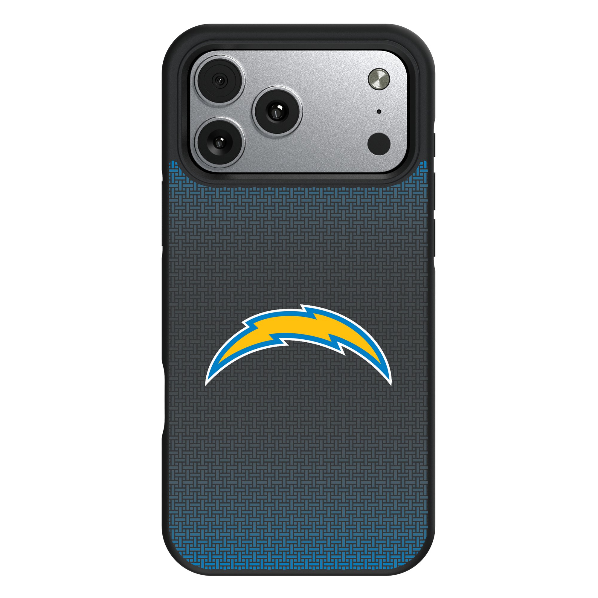 Keyscaper - NFL - Los Angeles Chargers Bump Case with 8.2ft Drop Protection - 17 Pro - Black