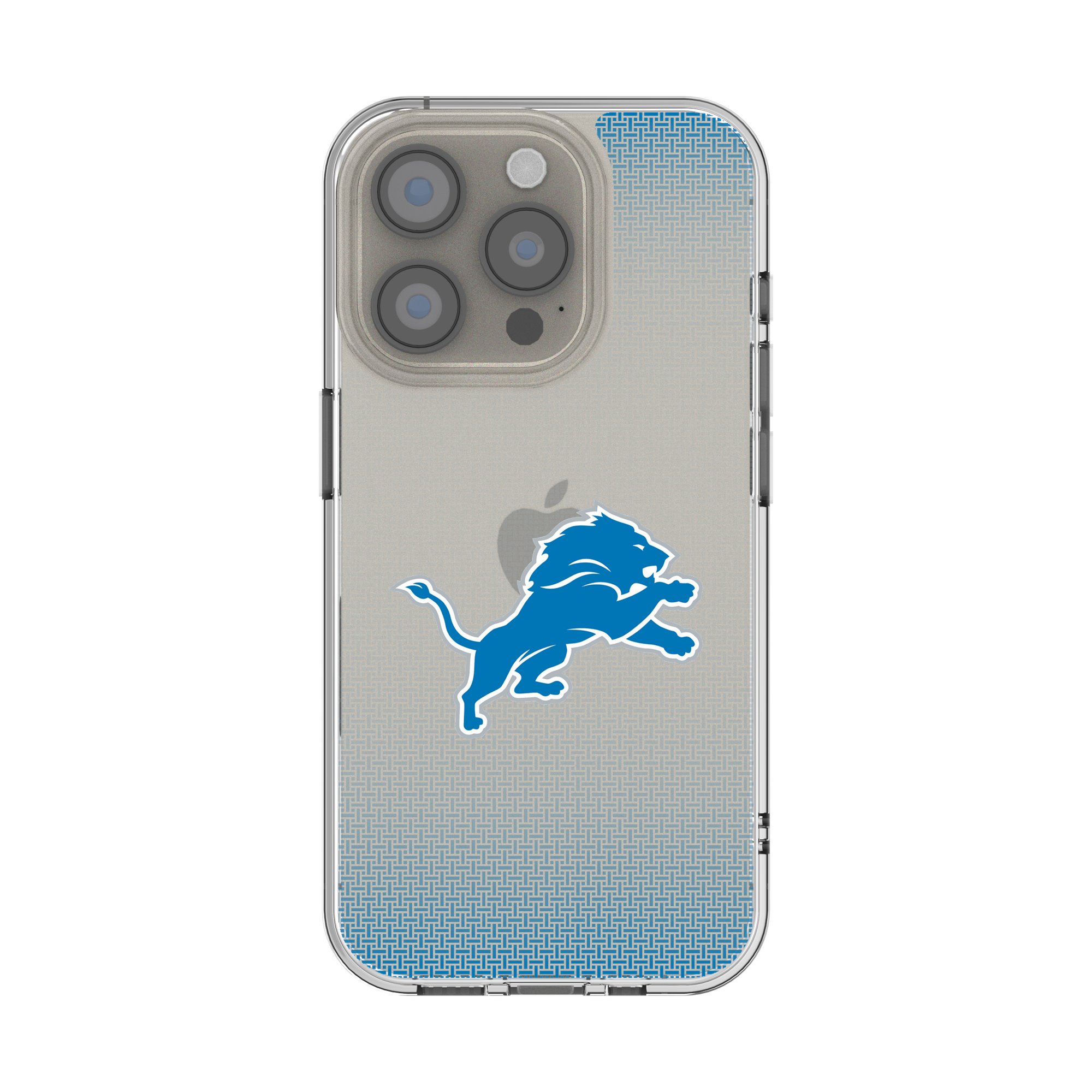 Detroit Lions Linen Logo iPhone Clear Case