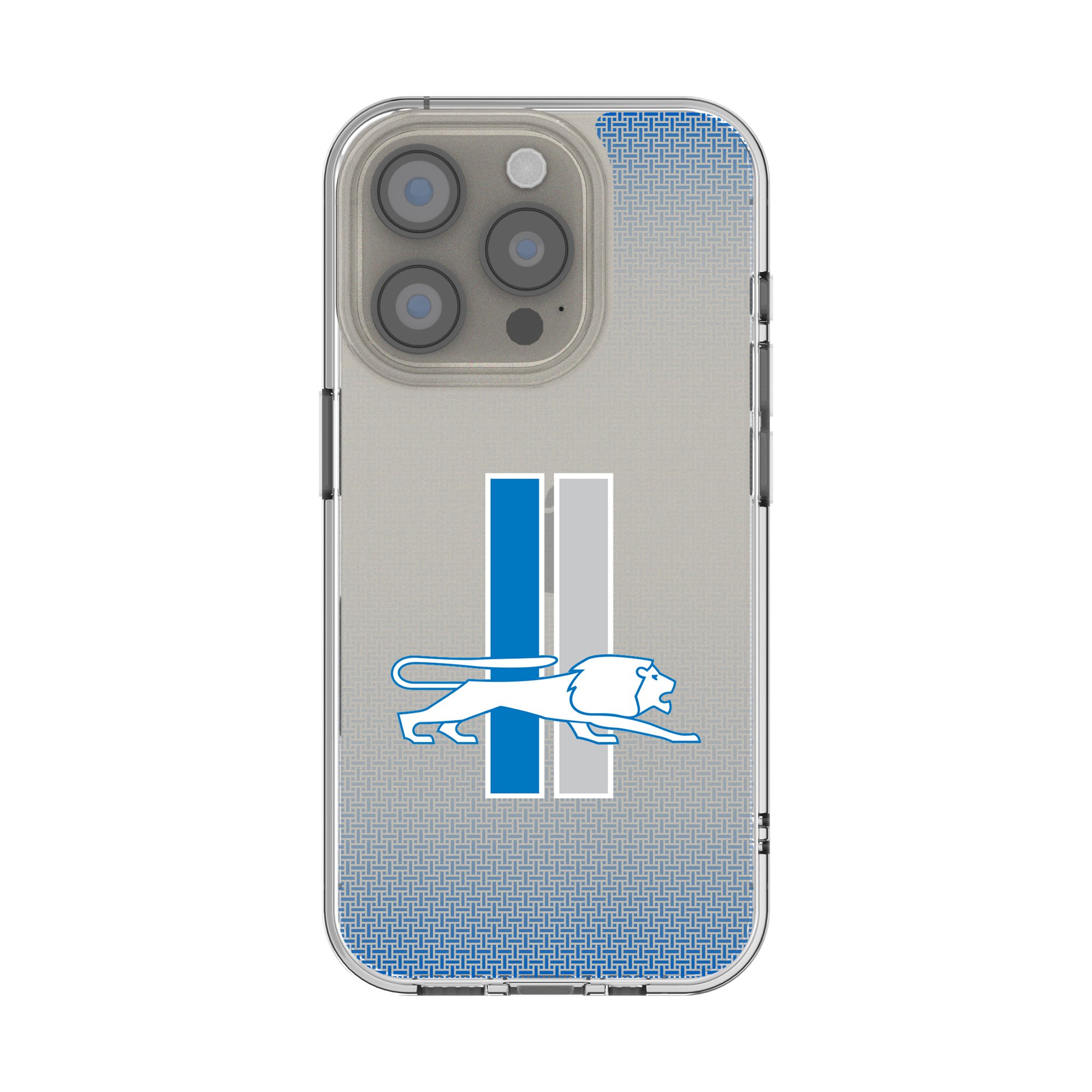 Detroit Lions Linen Logo iPhone Clear Case