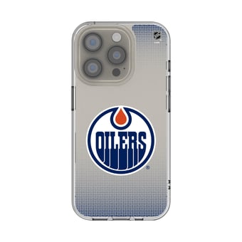 Edmonton Oilers Linen Logo iPhone Clear Case