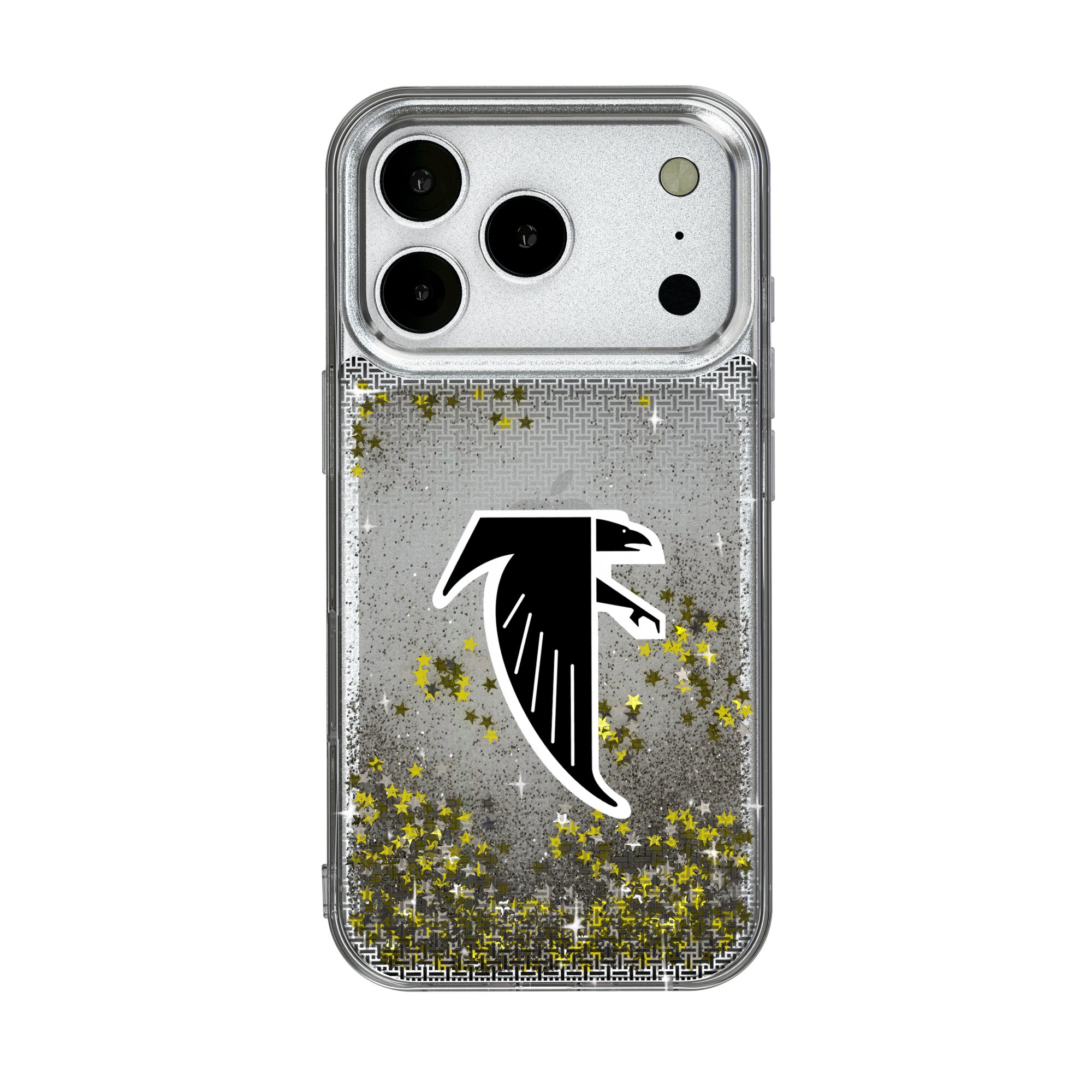 Keyscaper - NFL - Atlanta Falcons Linen Logo iPhone Glitter Case - 16 Pro Max - Multicolor