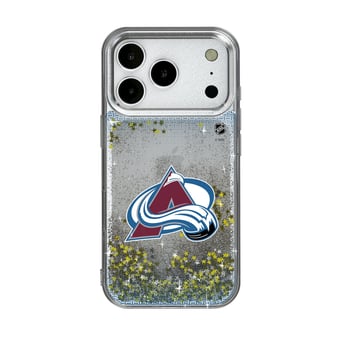 Colorado Avalanche Linen Logo iPhone Glitter Case