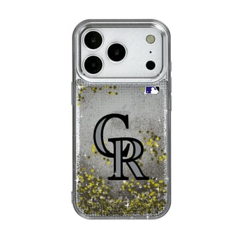 Colorado Rockies Linen Logo iPhone Glitter Case