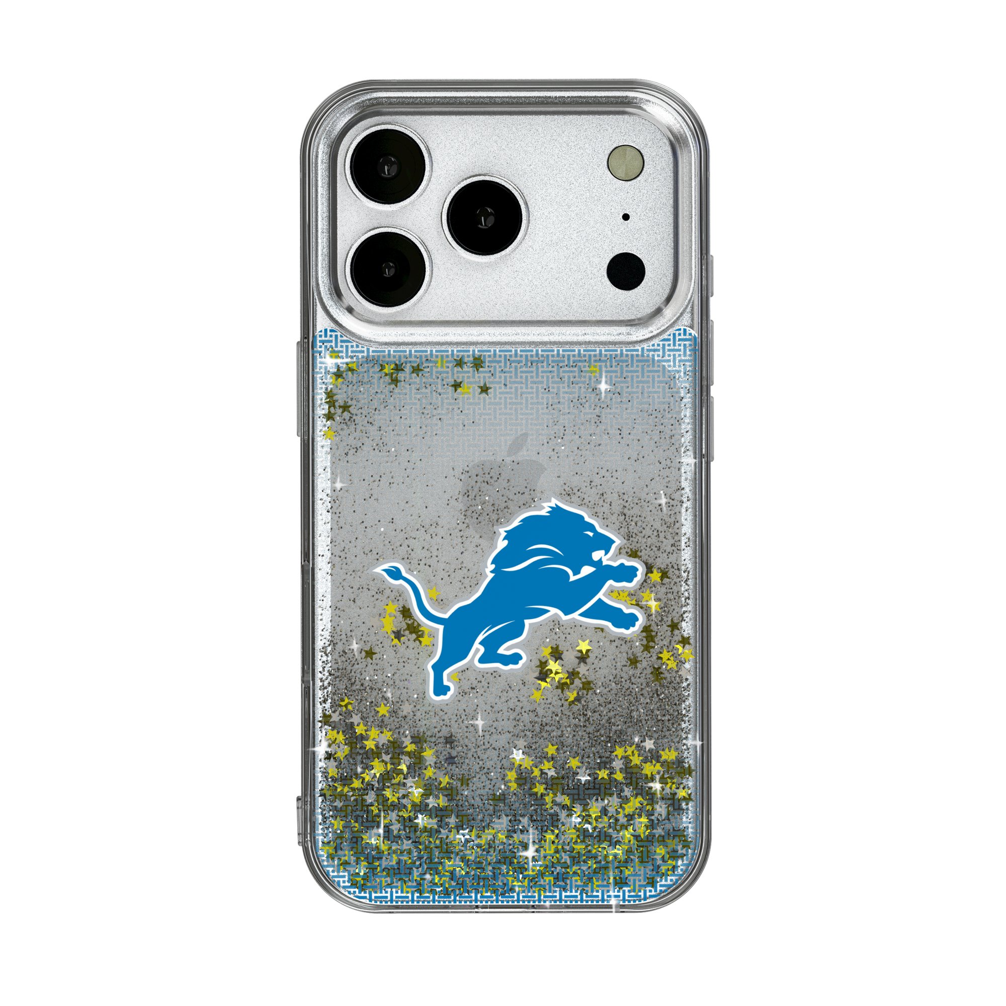 Detroit Lions Linen Logo iPhone Glitter Case