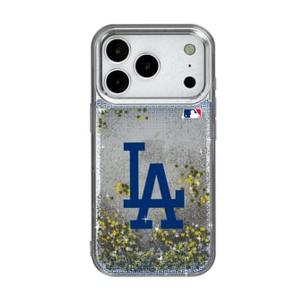 Los Angeles Dodgers Linen Logo iPhone Glitter Case