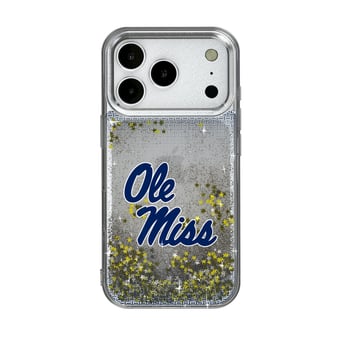 Ole Miss Rebels Linen Logo iPhone Glitter Case