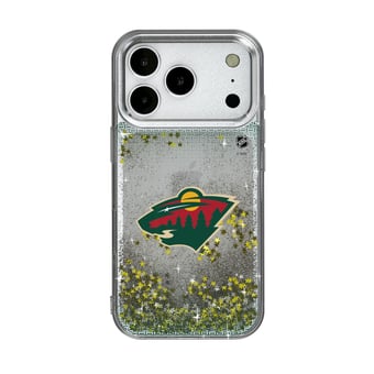 Minnesota Wild Linen Logo iPhone Glitter Case