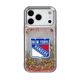 New York Rangers Linen Logo iPhone Glitter Case