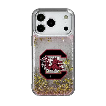 South Carolina Gamecocks Linen Logo iPhone Glitter Case