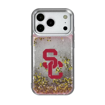 USC Trojans Linen Logo iPhone Glitter Case