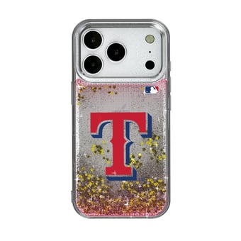 Texas Rangers Linen Logo iPhone Glitter Case