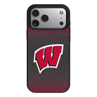 Wisconsin Badgers Linen Logo iPhone Magnetic Bump Case