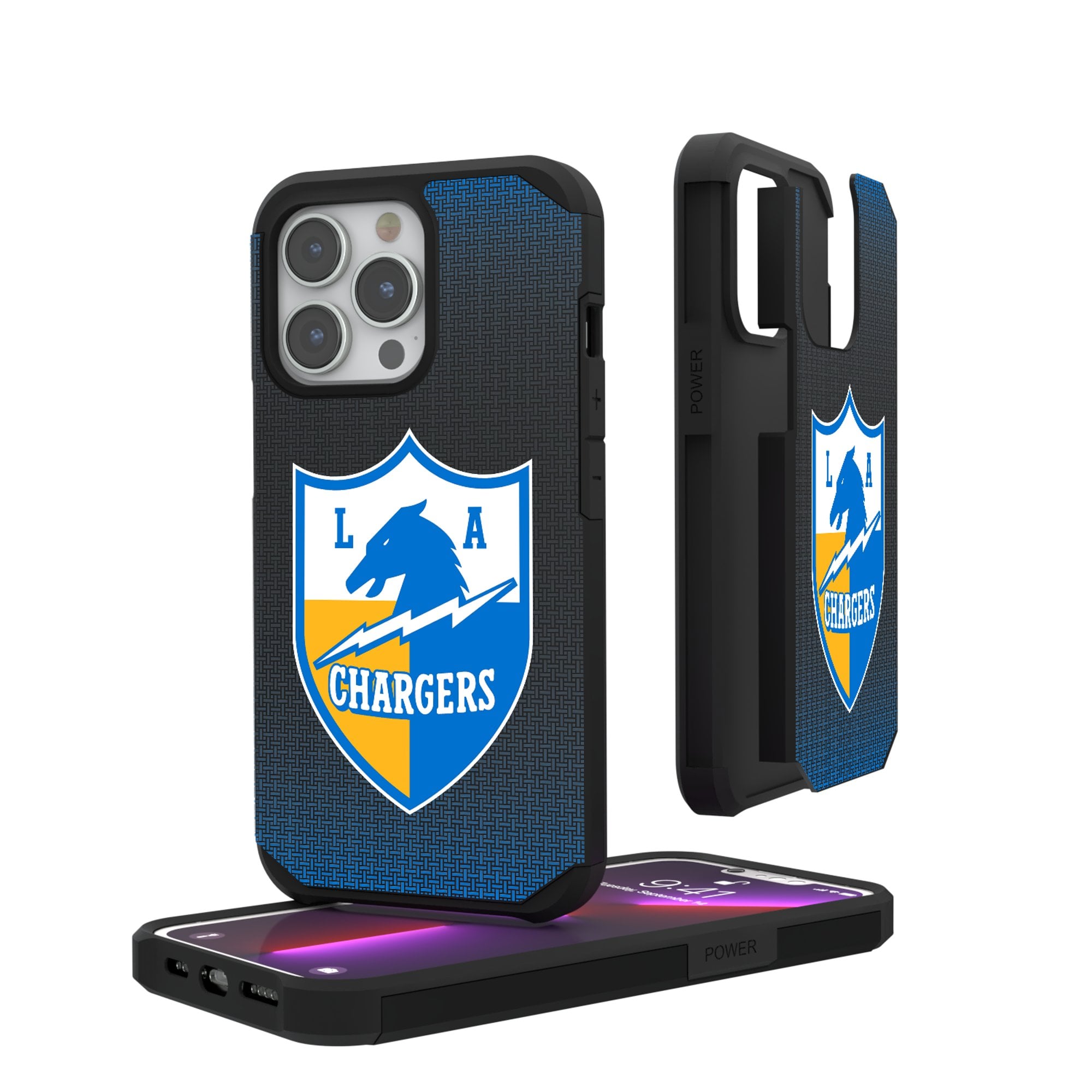 Los Angeles Chargers Linen Logo iPhone Rugged Case Los Angeles Chargers Linen Logo iPhone Rugged Case