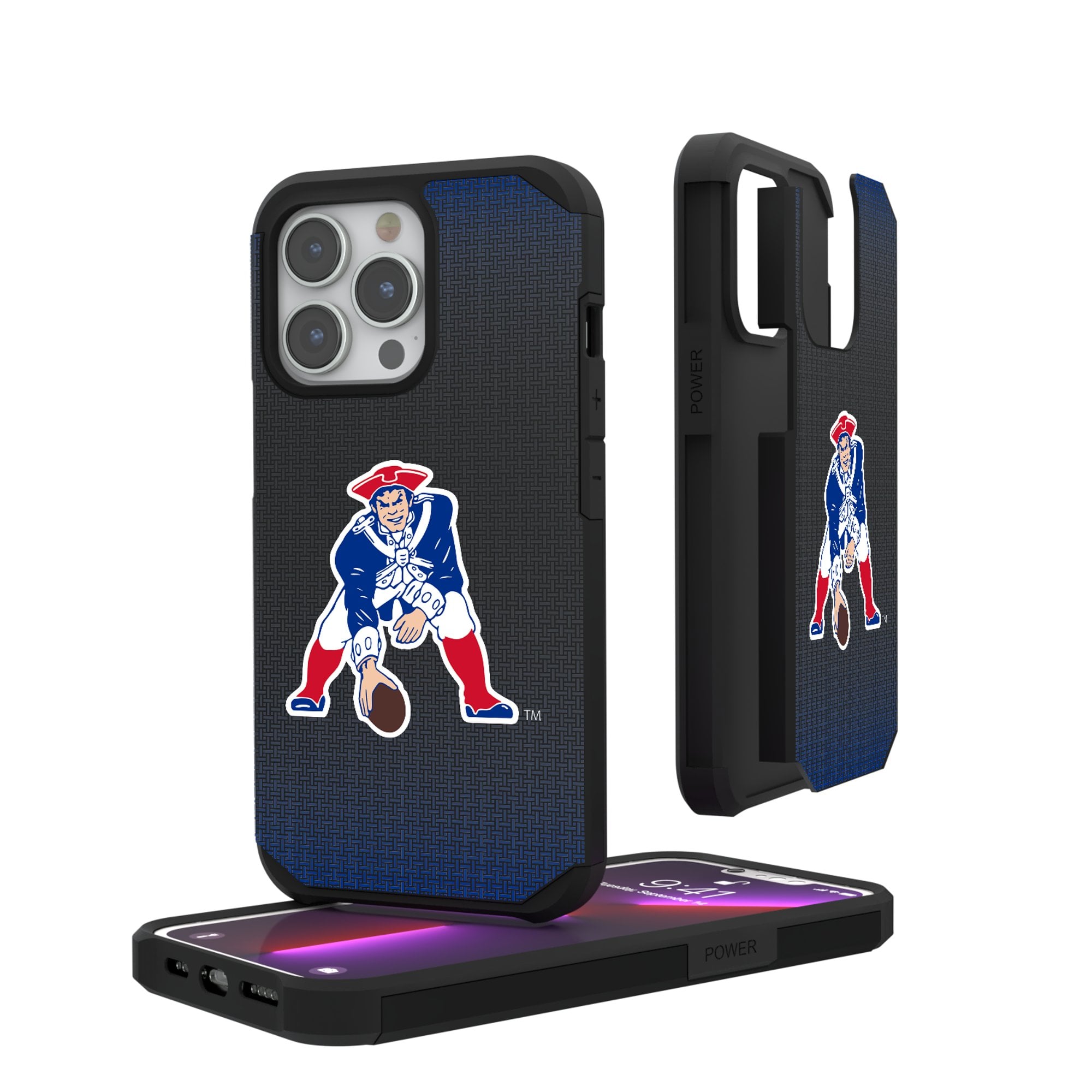 New England Patriots Linen Logo iPhone Rugged Case