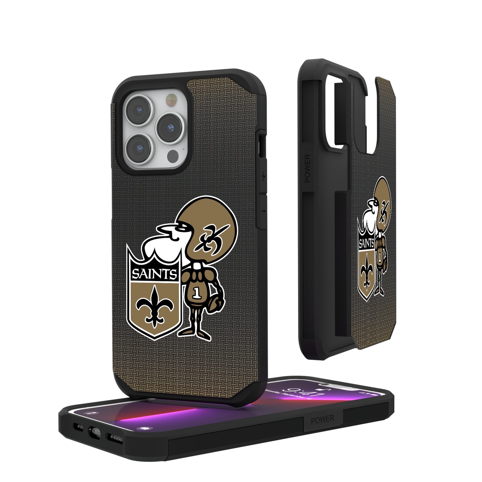 New Orleans Saints Linen Logo iPhone Rugged Case