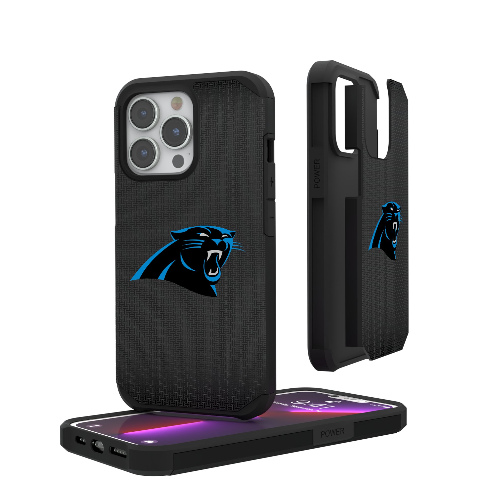 Carolina Panthers Linen Logo iPhone Rugged Case