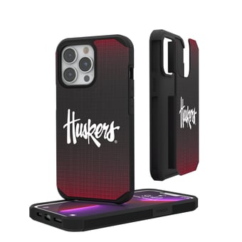 Nebraska Huskers Linen Logo iPhone Rugged Case