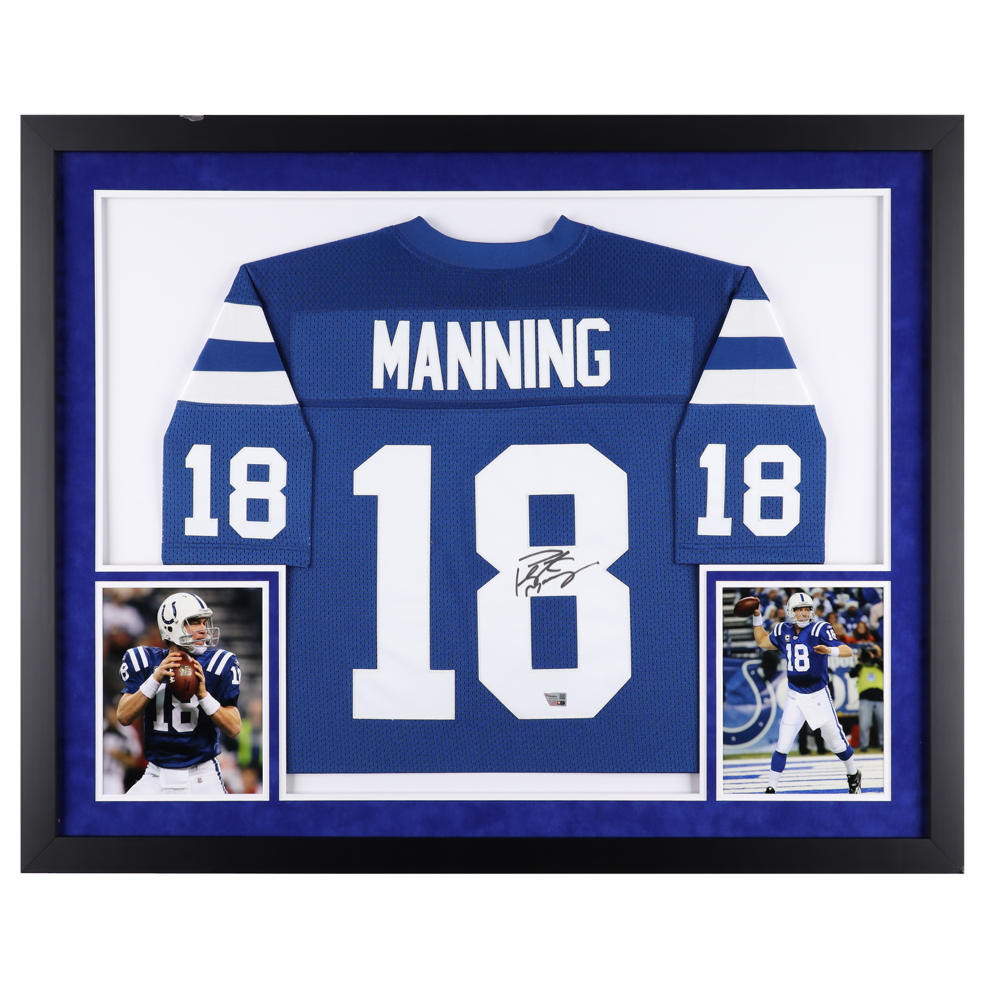 Peyton Manning Indianapolis Colts Autographed Deluxe Framed Mitchell & Ness Royal Authentic Jersey Peyton Manning Indianapolis Colts Autographed Deluxe Framed Mitchell & Ness Royal Authentic Jersey