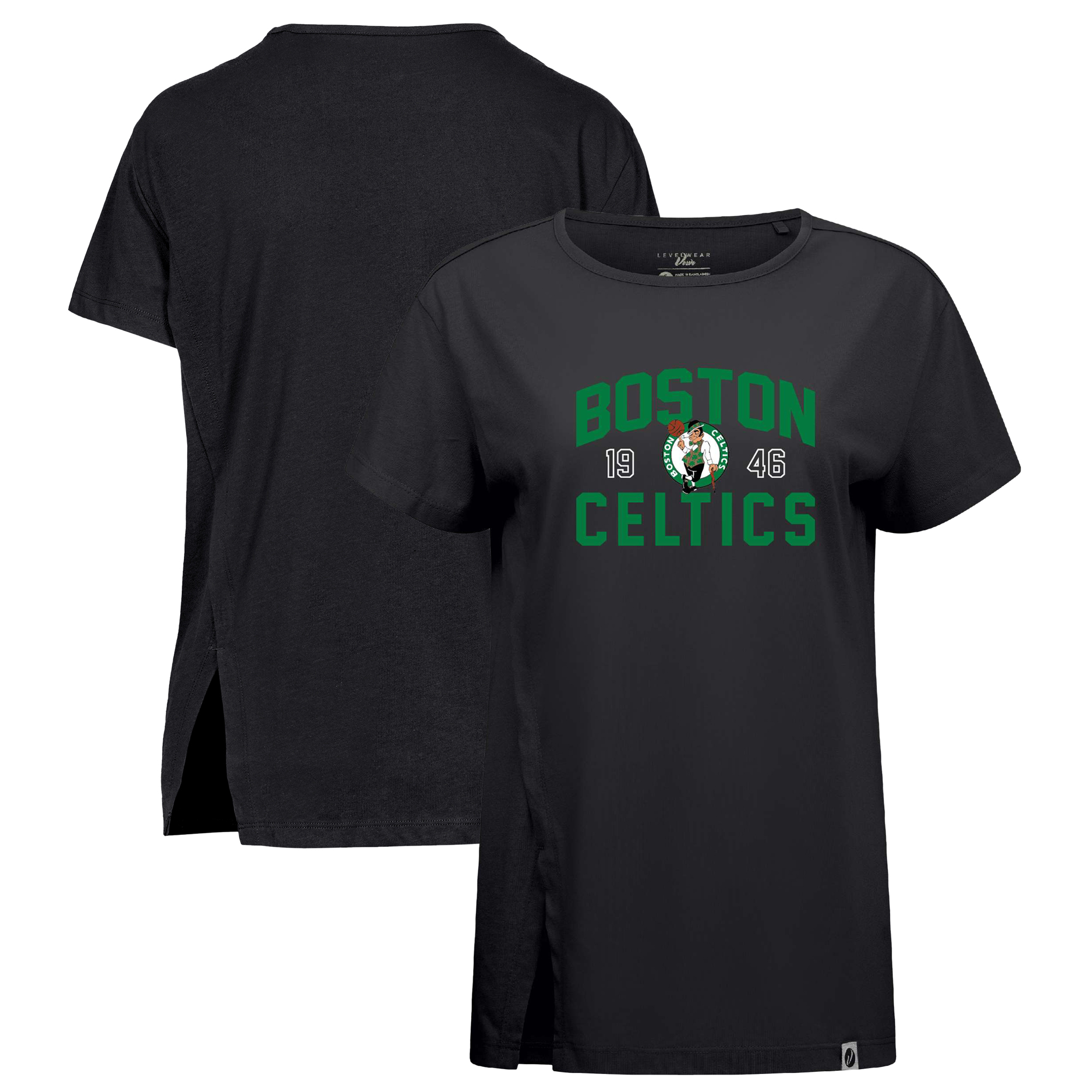 Women's Levelwear Black Boston Celtics Influx T-Shirt