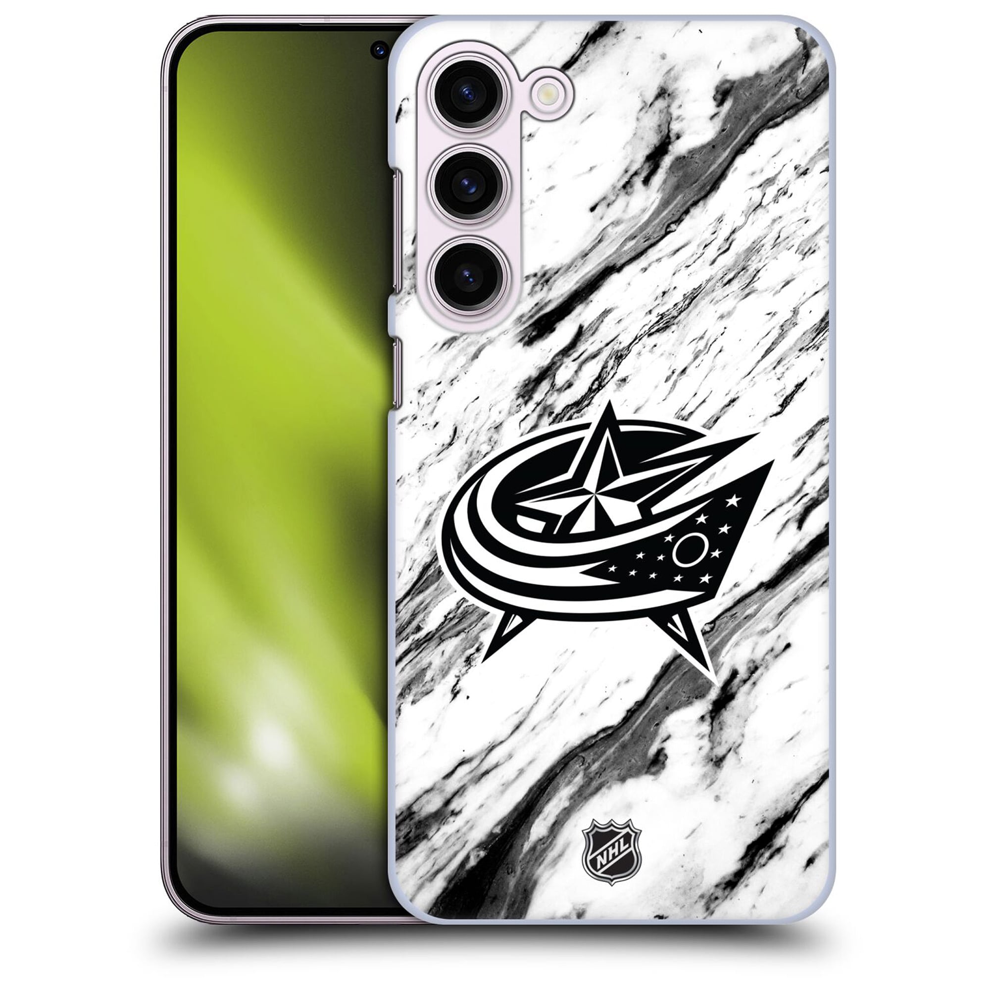 Columbus Blue Jackets NHL Marble Pattern Graphic Phone Case - Samsung