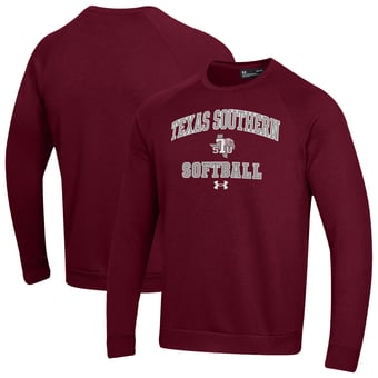 Men's Under Armour Maroon Texas Southern Tigers All Day Arch Softball Fleece Pullover Sweatshirt