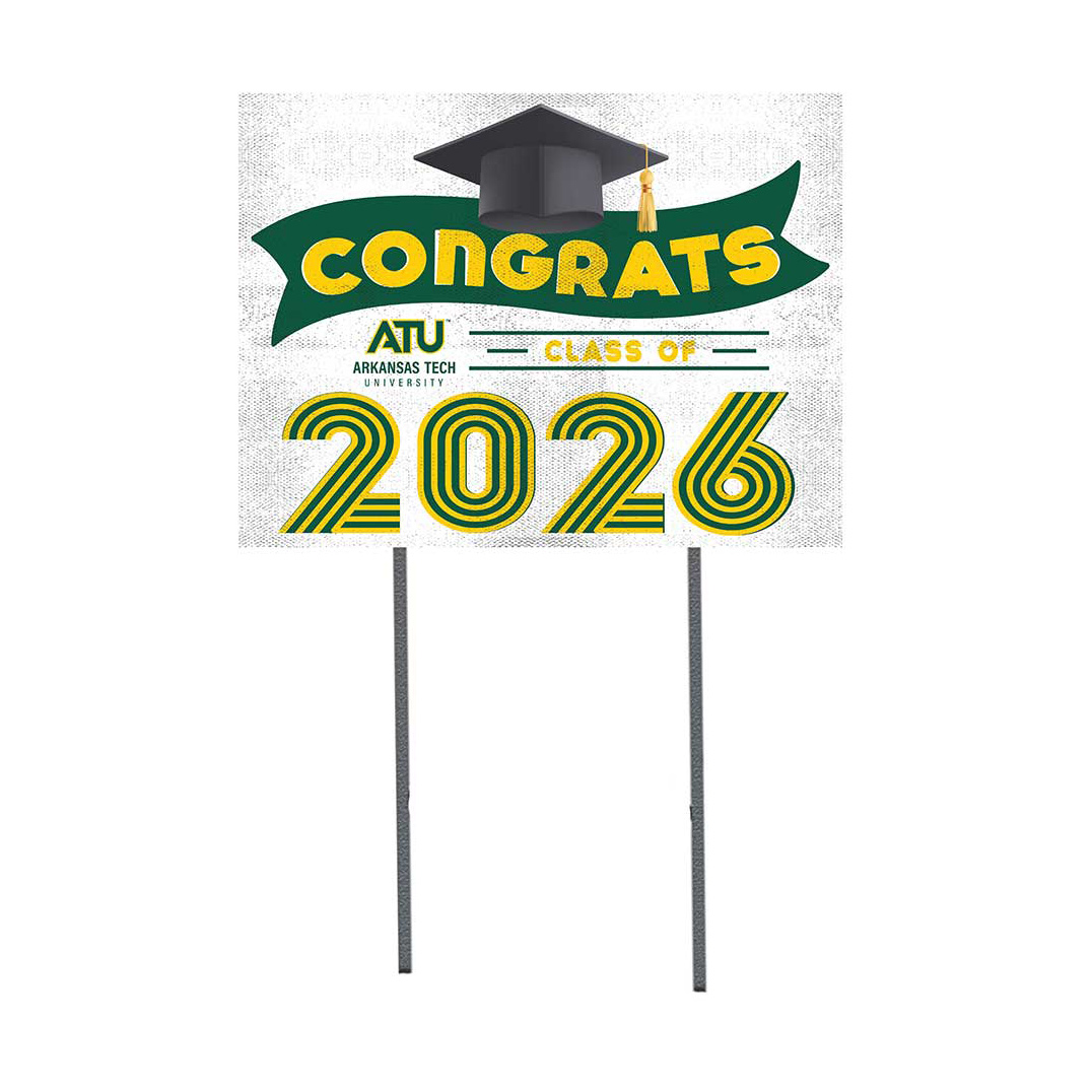 Arkansas Tech 18" x 24" 2026 Grad Yard Sign with Stakes