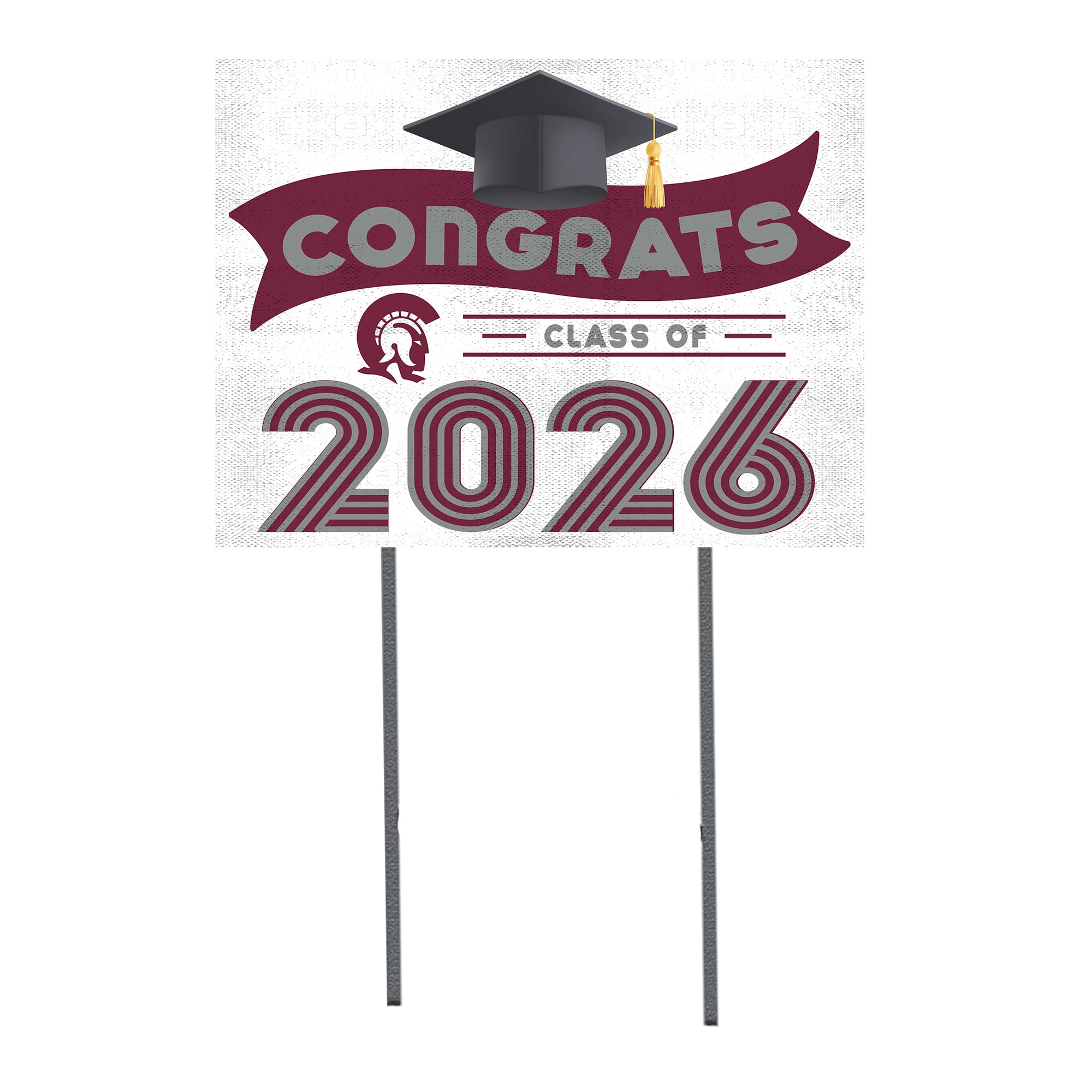 Arkansas Little Rock Trojans 18" x 24" 2026 Grad Yard Sign with Stakes