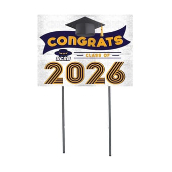 UC Santa Barbara Gauchos 18" x 24" 2026 Grad Yard Sign with Stakes
