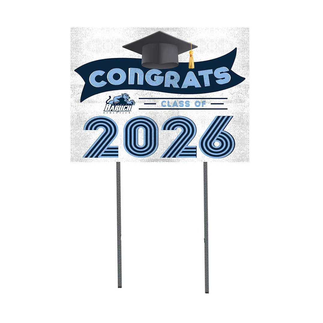 CUNY Baruch College 18" x 24" 2026 Grad Yard Sign with Stakes