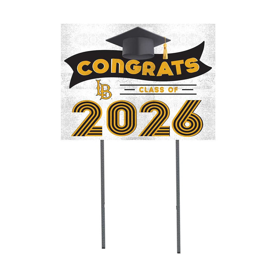 Cal State Long Beach The Beach 18" x 24" 2026 Grad Yard Sign with Stakes
