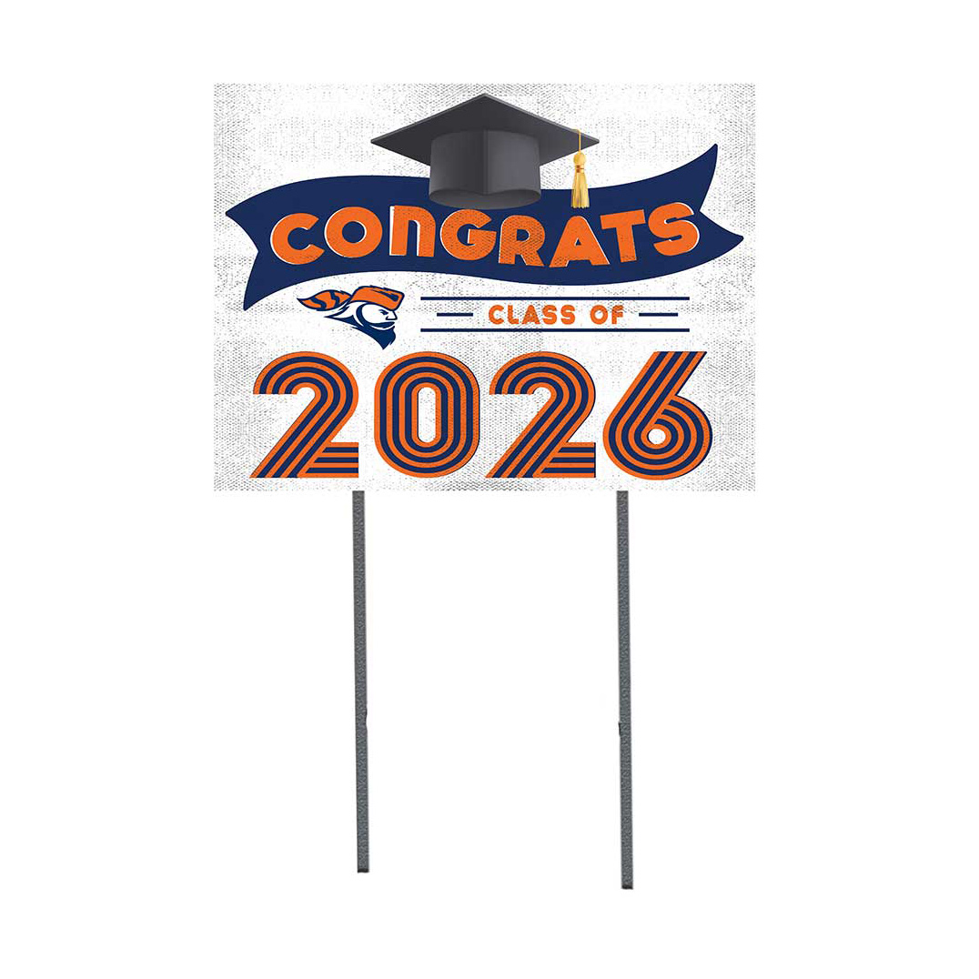 Carroll University Pioneers 18" x 24" 2026 Grad Yard Sign with Stakes