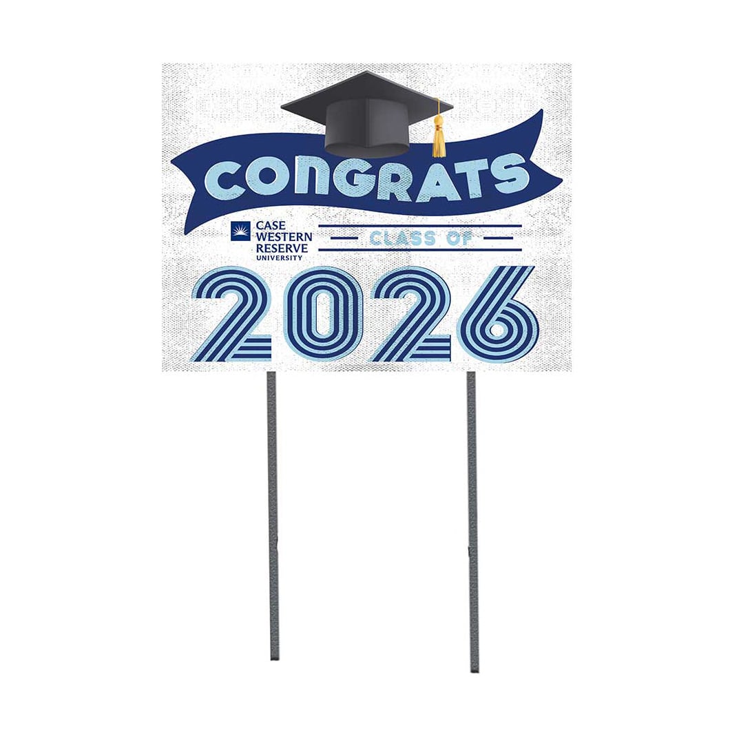Case Western Reserve Spartans 18" x 24" 2026 Grad Yard Sign with Stakes